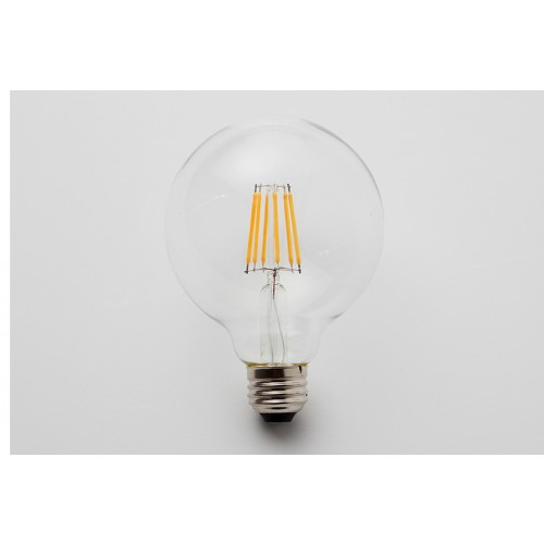 [번개표] LED 필라멘트 볼구 투명 6W